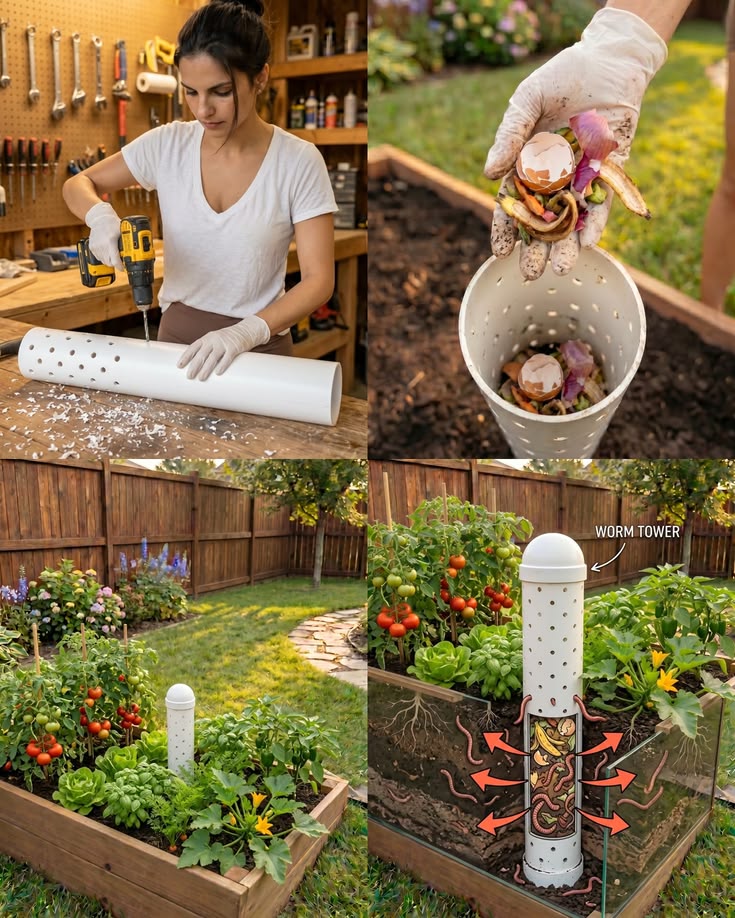 How to Make a Worm Tower for Your Vegetable Garden