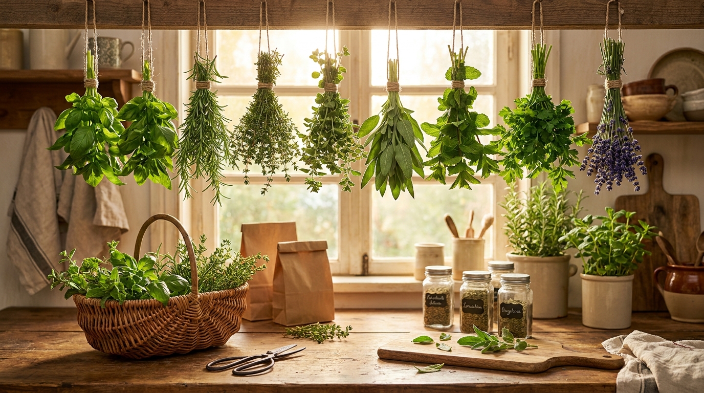 How to Dry Fresh Herbs at Home: 4 Easy Methods
